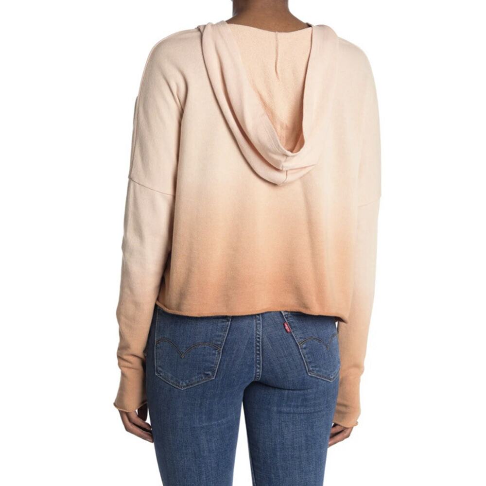 ABOUND Printed Hi-lo Hoodie In Rust Ombre size M women sweater A003561 - Picture 2 of 6